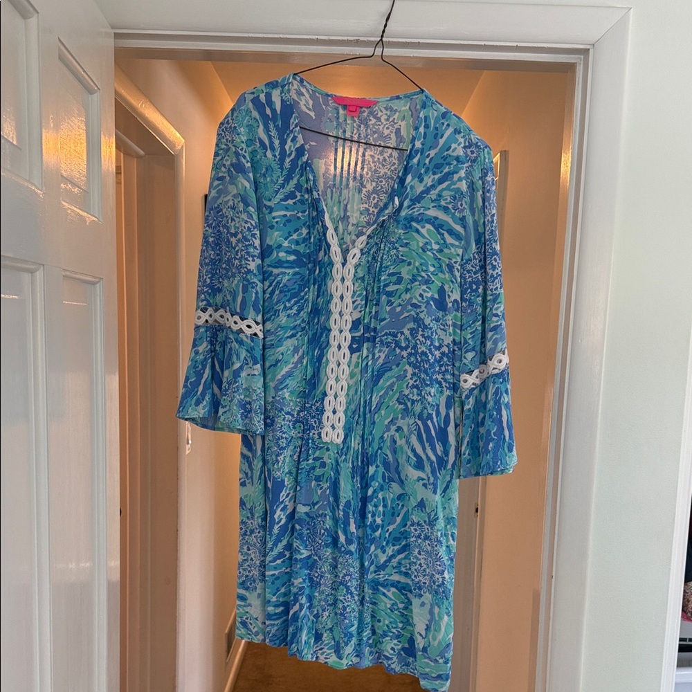 Lilly Pulitzer Blue and Green Dress